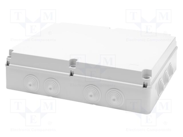 Enclosure: junction box; X: 414.5mm; Y: 492.4mm; Z: 128mm; plastic