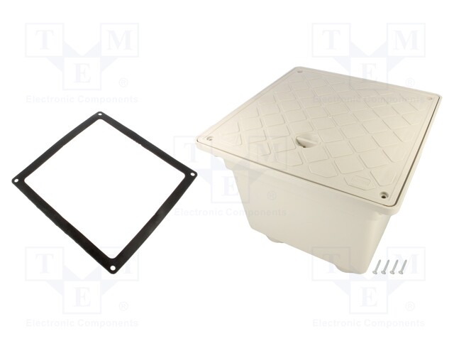 Enclosure: ground drain; X: 283mm; Y: 283mm; Z: 235mm; polypropylene