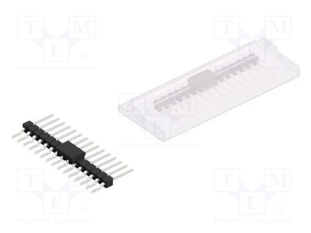 Connector: pin strips; pin header; male; PIN: 15; 2.54mm; SMT; 1x15