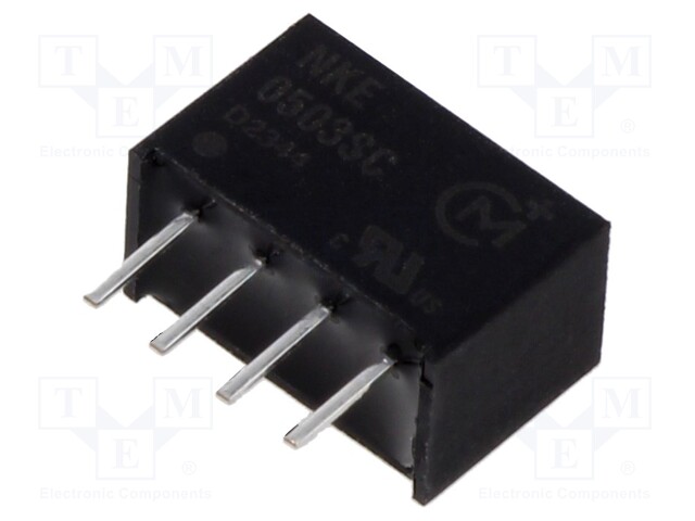 Isolated Board Mount DC/DC Converter, Miniature, ITE, 1 Output, 1 W, 3.3 V, 303 mA