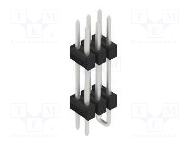Connector: pin strips; pin header; male; PIN: 6; 2.54mm; SMT; 2x3