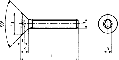 Screw; M5x40; Head: countersunk; Phillips; PH2; A2 stainless steel