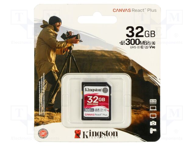 Memory card; microSD; R: 300MB/s; W: 260MB/s; UHS II U3 V90; 32GB