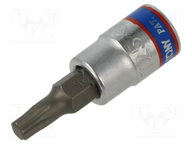 Wrench; socket spanner; TX25; 1/4"; 37mm; Bit: Torx®