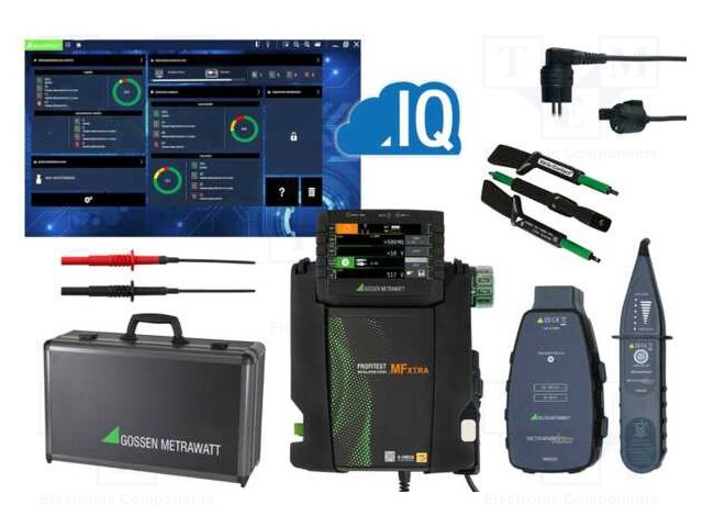 Meter: appliance meter; LCD; Earthing R range: 100mΩ÷9999Ω; USB