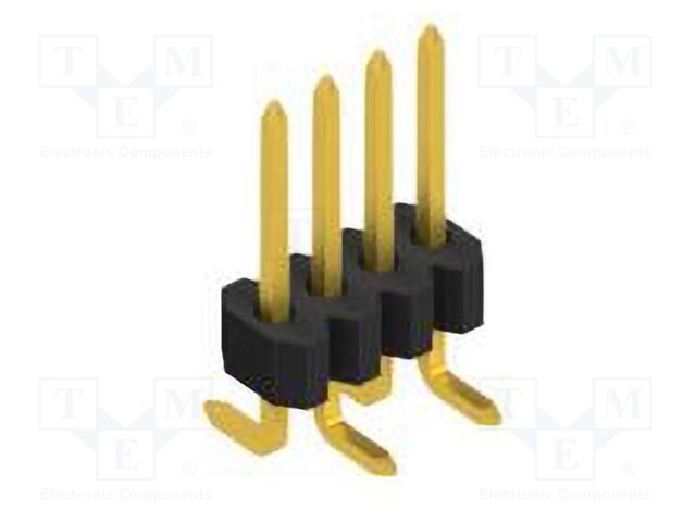 Connector: pin strips; pin header; male; PIN: 4; 1.27mm; SMT; 1x4