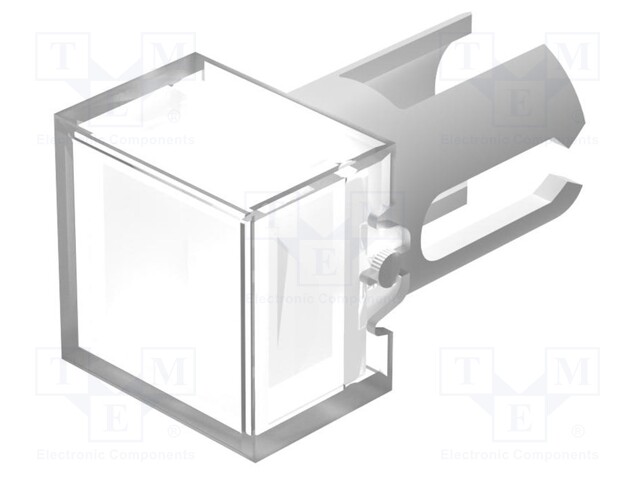 Lamp lens; 19; colourless; plastic; 7.3x7.3mm