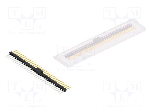 Connector: pin strips; pin header; male; PIN: 31; 2.54mm; SMT; 1x31
