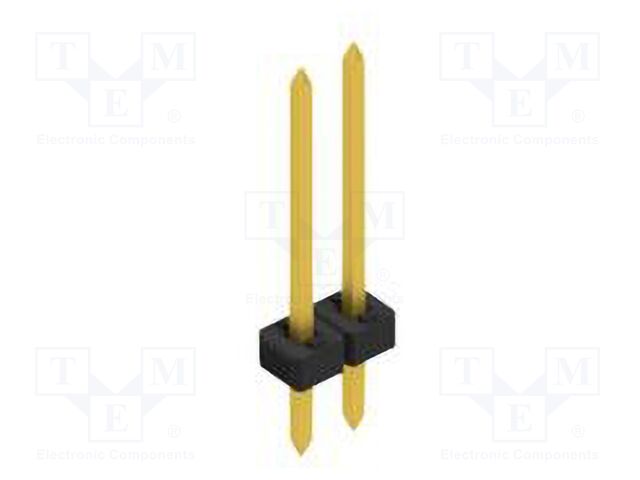 Connector: pin strips; pin header; male; PIN: 2; 2mm; THT; 1x2; 100V