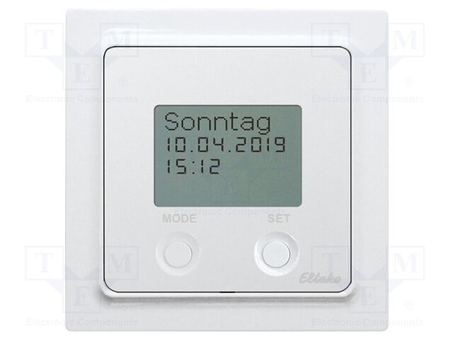 Programmable time switch; EnOcean; 230VAC; Ch: 8; E-Design55