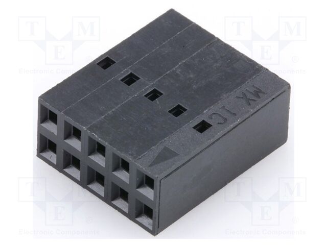 Plug; wire-board; female; SL; 2.54mm; PIN: 10; w/o contacts