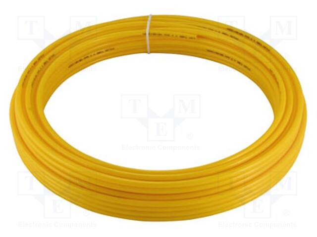Pneumatic tubing; 15bar; L: 20m; r bending min: 60mm; nylon; yellow
