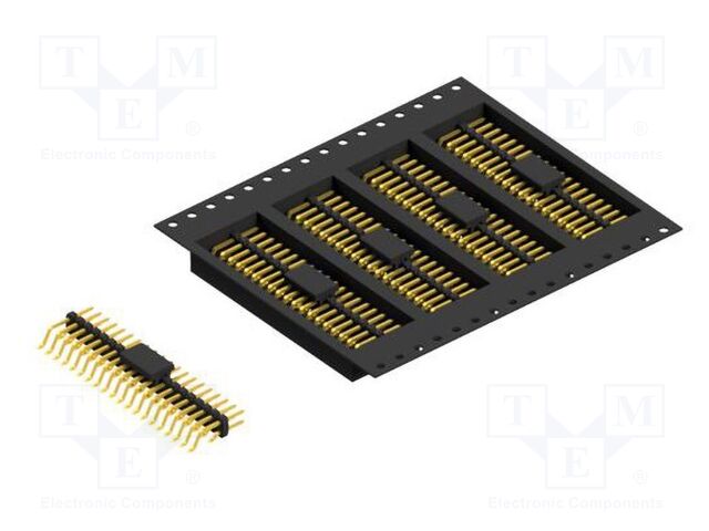 Connector: pin strips; pin header; male; PIN: 40; 2mm; SMT; 2x20