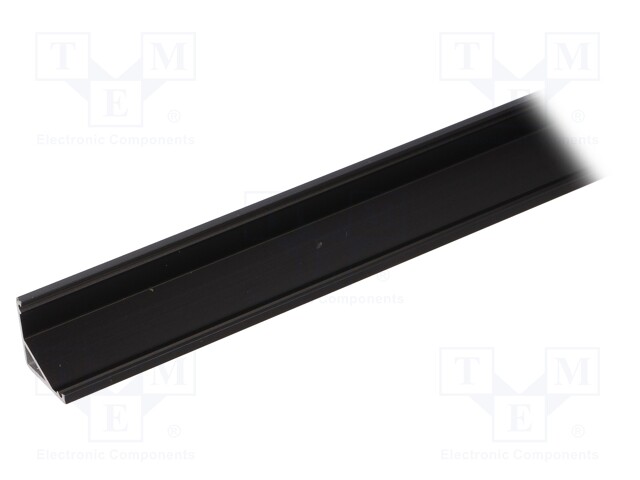 Profiles for LED modules; angular; black; L: 2m; aluminium; 30/60°