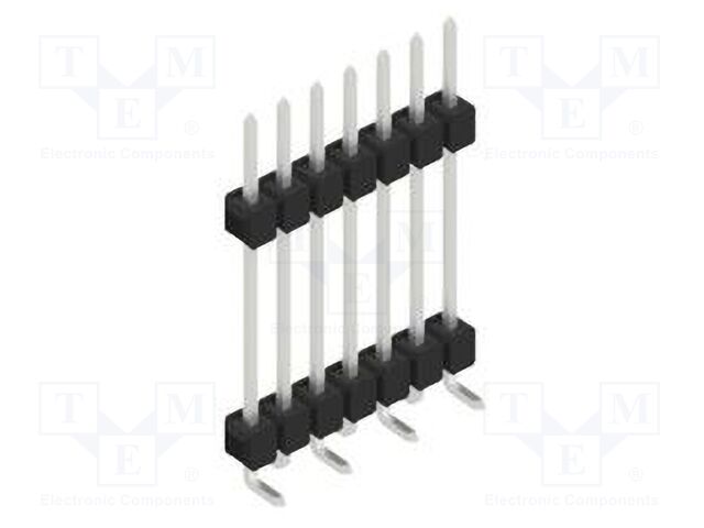 Connector: pin strips; pin header; male; PIN: 7; 2.54mm; SMT; 1x7