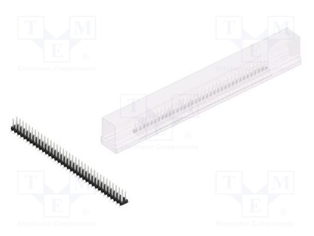 Connector: pin strips; pin header; male; PIN: 72; 2mm; SMT; 2x36