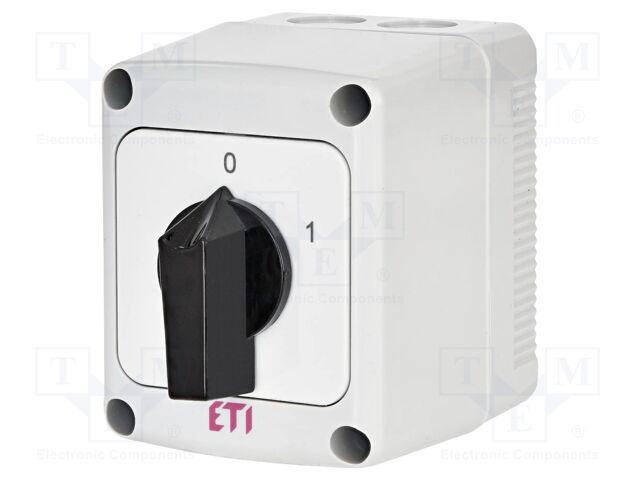 Switch: cam switch; Stabl.pos: 2; 25A; 0-1; in housing; Poles: 3