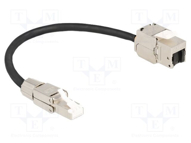 Extender Ethernet; S/FTP; Cat: 6a; RJ45 socket,RJ45 plug; 0.25m
