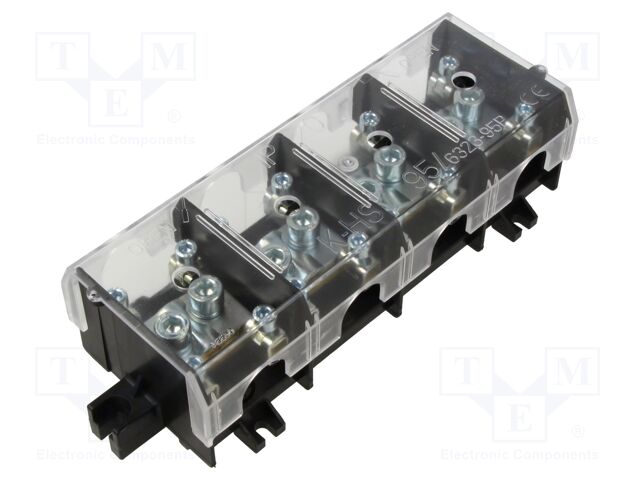 Splice terminal: distribution block; 232A; with cover; black