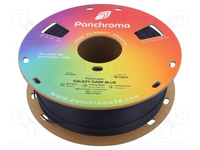 Filament: PLA; 1.75mm; galaxy dark blue; 190÷230°C; 1kg