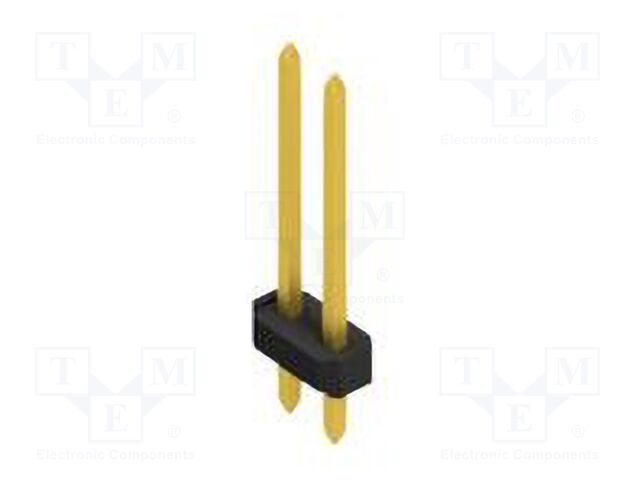 Connector: pin strips; pin header; male; PIN: 2; 2.54mm; THT; 2x1