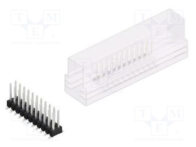 Connector: pin strips; pin header; male; PIN: 22; 2.54mm; SMT; 2x11