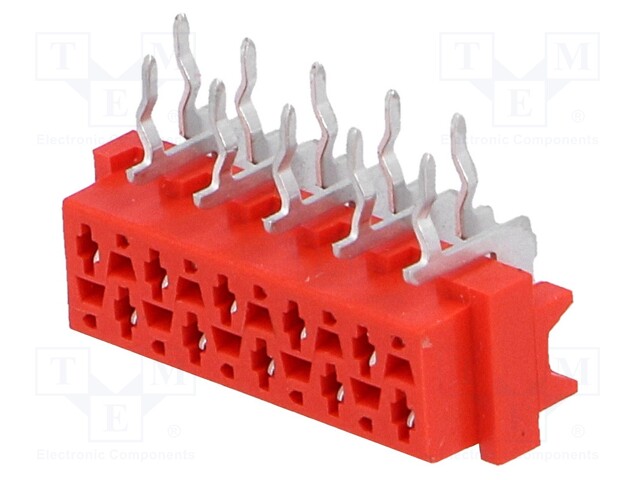 Socket; Micro-MaTch; female; PIN: 10; THT; on PCBs; Layout: 2x5