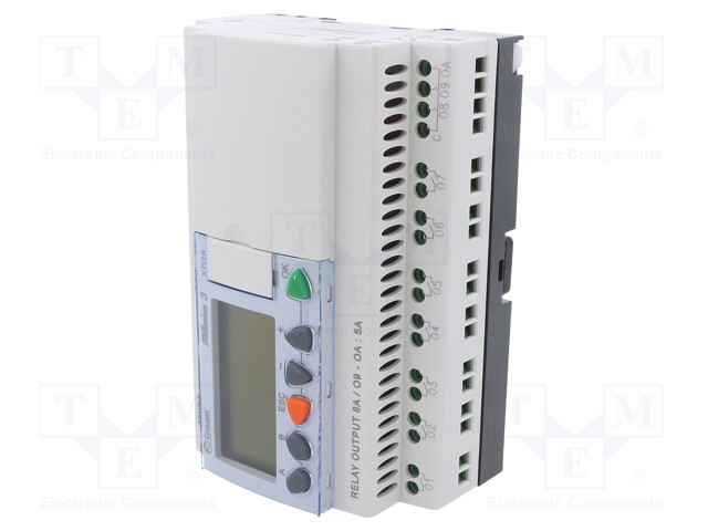 Programmable relay; IN: 16; OUT: 10; OUT 1: relay; 12VDC; DIN; IP20