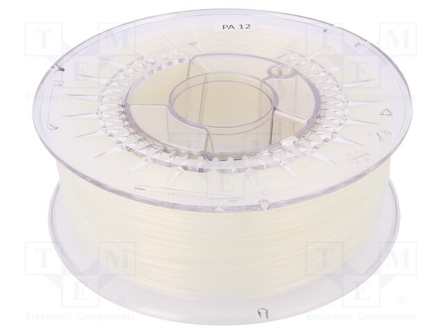 Filament: PA 12; 1.75mm; natural; Printing temp: 240÷270°C; 1kg