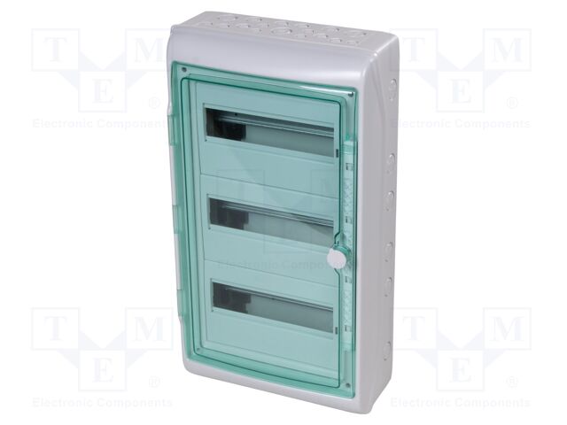 Enclosure: for modular components; IP65; light grey; IK09