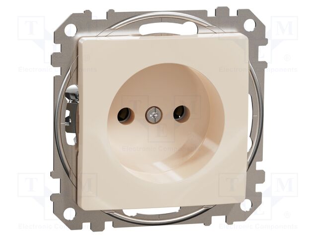 E-type socket; 250VAC; IP20; plaster embedded,in mounting box