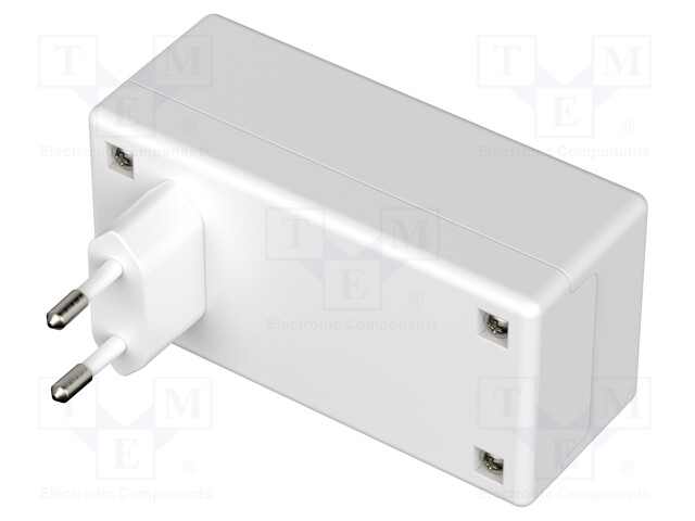 Enclosure: for power supplies; X: 50mm; Y: 100mm; Z: 40mm; white