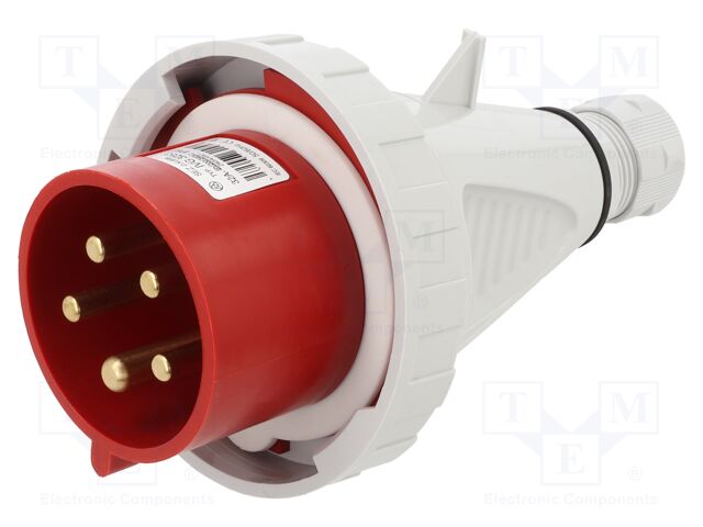 Connector: AC supply 3-phase; plug; male; 32A; 400VAC; IEC 60309