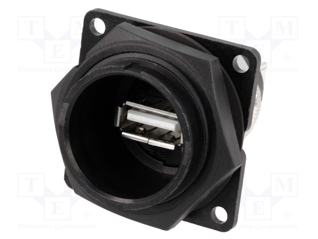 Socket; adapter; USB A socket-front,USB B socket-back; USB 2.0