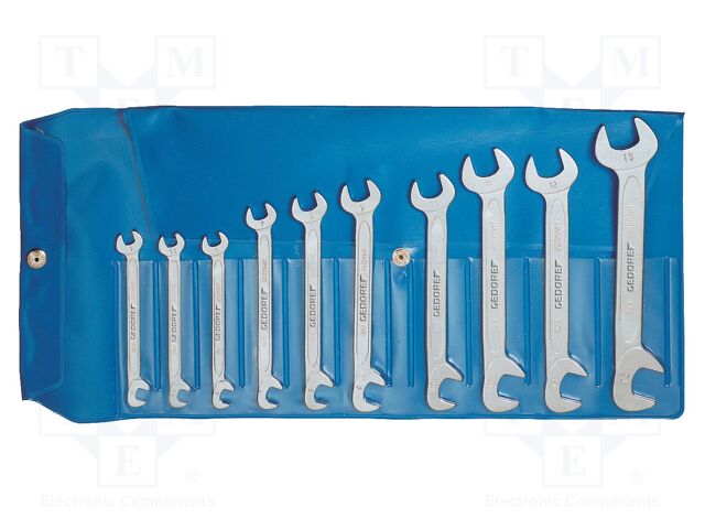 Wrench-set; spanner; Chrom-vanadium steel; 10pcs.