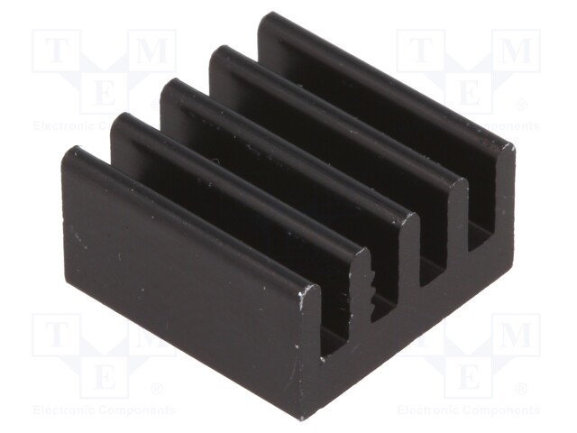 Heatsink: extruded; black; L: 15.3mm; W: 15.3mm; H: 8mm; 27K/W