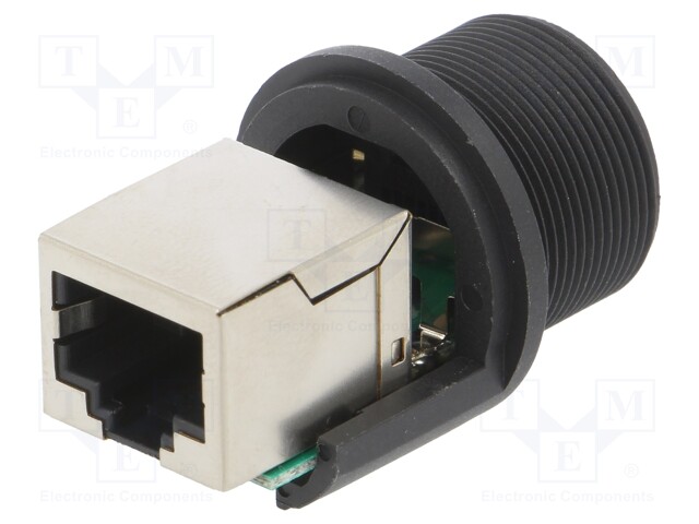 Socket; coupler; PIN: 8; Layout: 8p8c; RJ45 socket,both sides; IP67