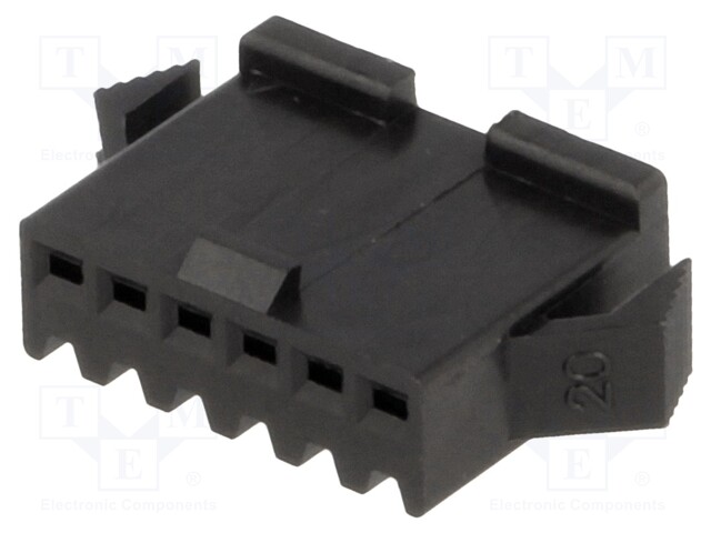 Plug; wire-wire; female; NPP; 2.5mm; PIN: 6; w/o contacts; for cable