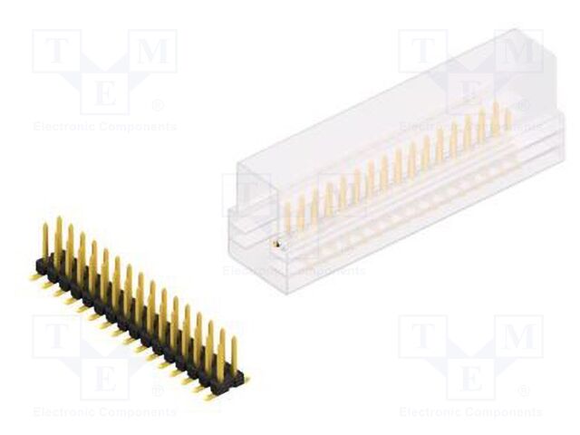 Connector: pin strips; pin header; male; PIN: 32; 2.54mm; SMT; 2x16