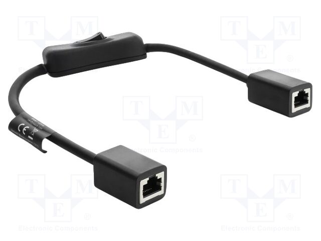 Extender Ethernet; F/UTP; Cat: 6; RJ45 socket,both sides; 0.3m