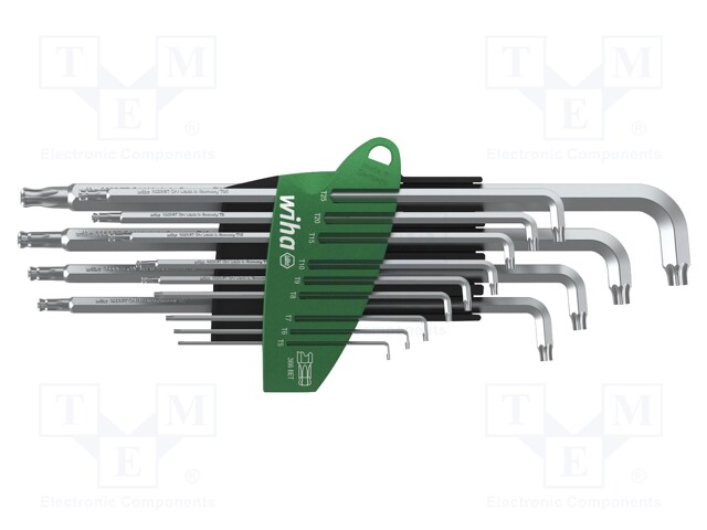 Key set; Torx®,spherical; Chrom-vanadium steel; Pcs: 13