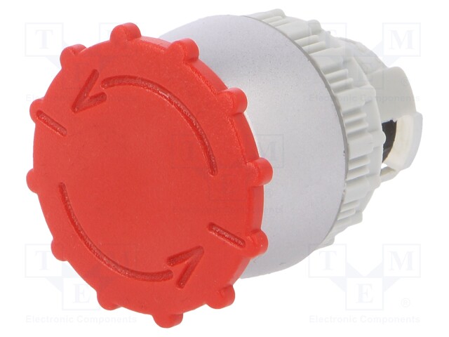 Switch: emergency stop; Stabl.pos: 2; 22mm; red; IP65; Pos: 2; Ø22mm