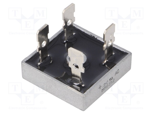 Single-phase bridge rectifier; Urmax:200V; If:35A; Ifsm:400A