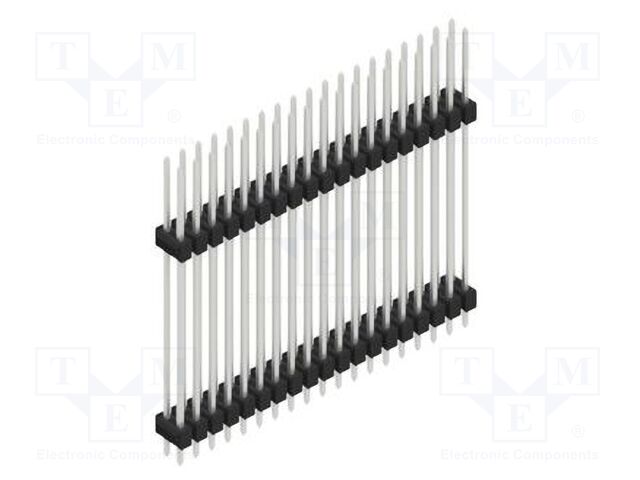 Connector: pin strips; pin header; male; PIN: 38; 2.54mm; THT; 2x19