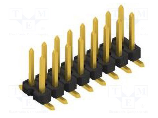 Connector: pin strips; pin header; male; PIN: 16; 2.54mm; SMT; 2x8