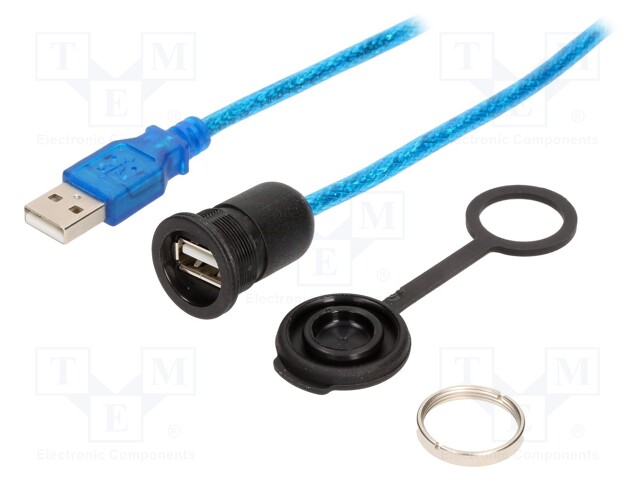 Adapter cable; USB A socket,USB A plug; 1310; USB 2.0; IP65; 1m