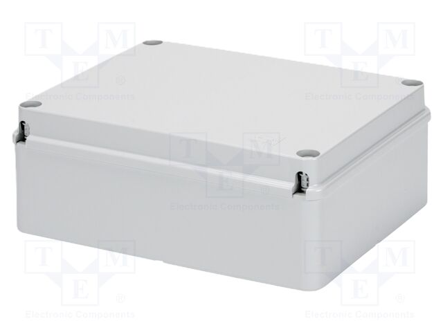Enclosure: junction box; wall mount; plastic; grey