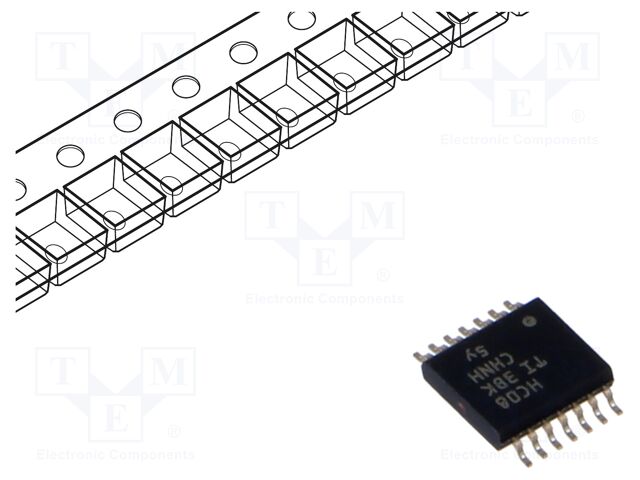 Logic IC, AND Gate, Quad, 2 Inputs, 14 Pins, TSSOP, 74HC08