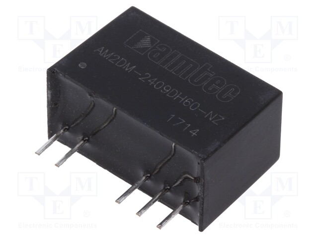 Converter: DC/DC; 2W; Uin: 21.6÷26.4V; Uout: 9VDC; Uout2: -9VDC; SIP7