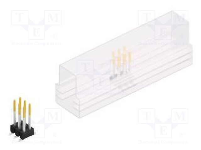 Connector: pin strips; pin header; male; PIN: 6; 2.54mm; SMT; 2x3